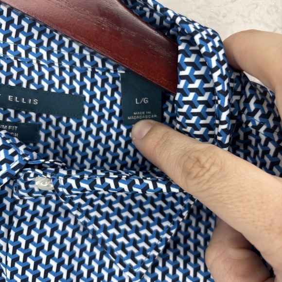 Perry Ellis Short Sleeve Men Shirt Size L - Picture 4 of 7